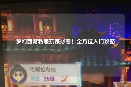 夢幻西游私服玩家必看！全方位入門攻略