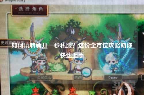 如何玩轉(zhuǎn)新開一秒私服？這份全方位攻略助你快速上手