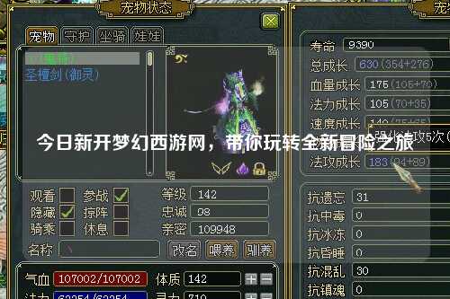 今日新開夢幻西游網(wǎng)，帶你玩轉全新冒險之旅